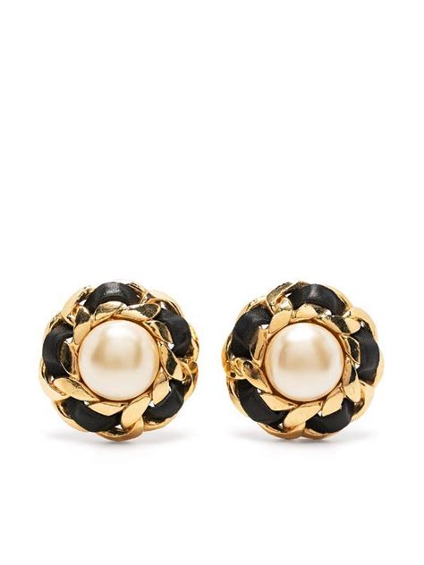 chanel borse farfetch|pre owned Chanel earrings.